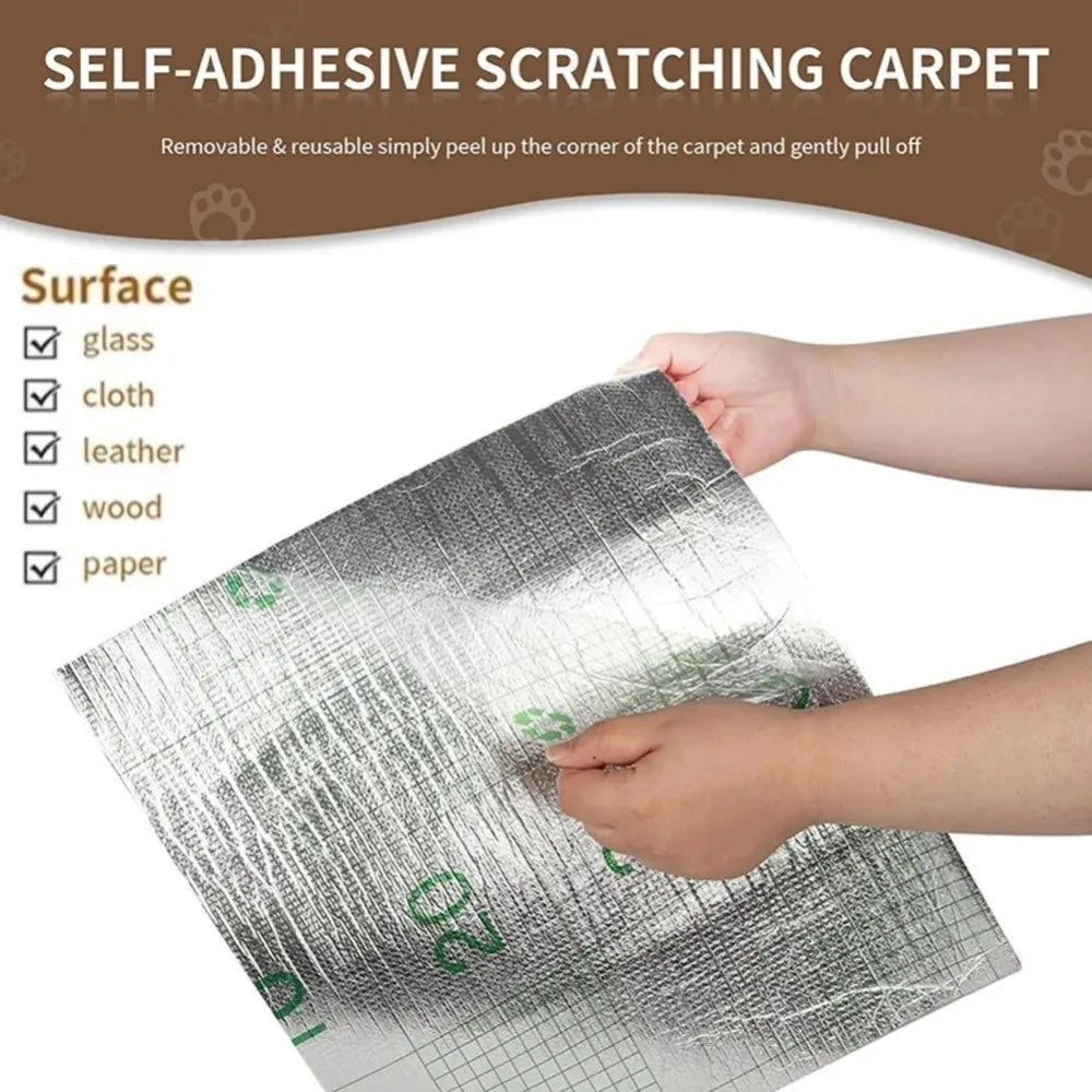 Alfombra Rascadora Autoadhesiva para Gatos – Protector de Muebles Recortable