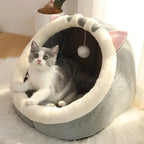 Cat Cave Bed – Deep Sleep, Foldable with Removable Cushion