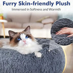 Round Plush Pet Bed – Super Soft for Dogs & Cats