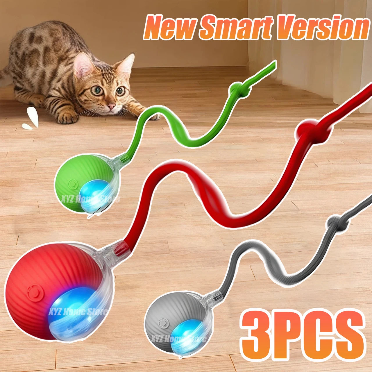 Pelota Interactiva Inteligente para Gatos y Perros – Recargable