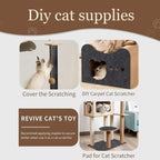 Alfombra Rascadora Autoadhesiva para Gatos – Protector de Muebles Recortable