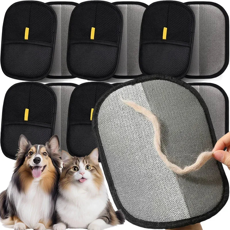 Guantes Quitapelos para Mascotas – Cepillo Doble Cara Antideshedding