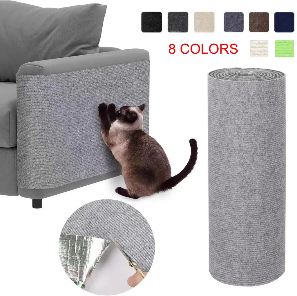 Alfombra Rascadora Autoadhesiva para Gatos – Protector de Muebles Recortable