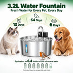 Wireless Automatic Pet Water Fountain – Stainless Steel, 4-Stage Filtration