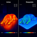 Antes y Después – Alfombrilla refrescante para perros
